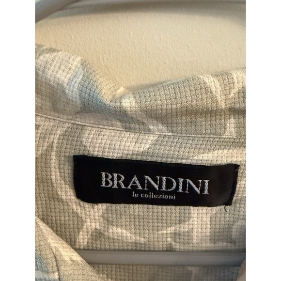 Brandini Le Collezioni Mens Size M Silk Short‎ Sleeve Hawaiian Shirt Floral - Picture 3 of 8